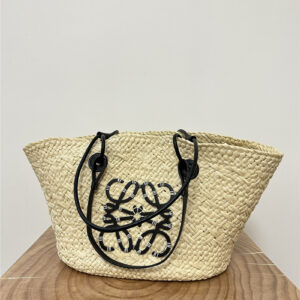 Loewe Anagram Basket Bag Black