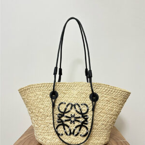 Loewe Anagram Basket Bag Black