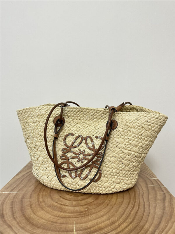 Loewe Anagram Basket Bag Brown - Image 3