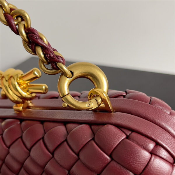 Bottega Veneta Wine Red Knot Clutch - Image 2