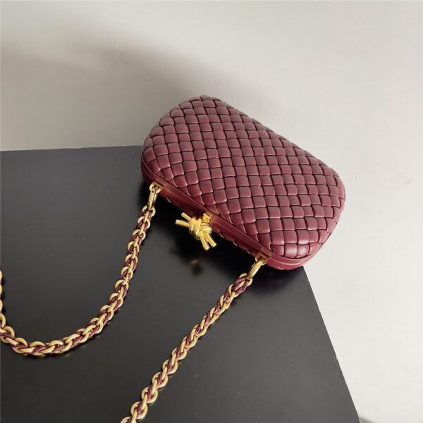 Bottega Veneta Wine Red Knot Clutch - Image 7