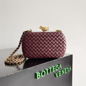 Bottega Veneta Wine Red Knot Clutch