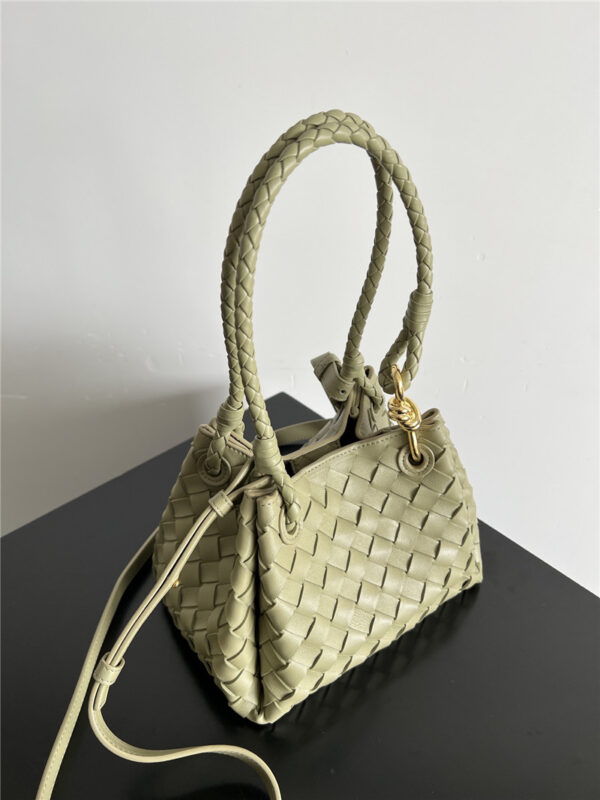 Bottega Veneta Small Andiamo Parachute Bag in Green - Image 8