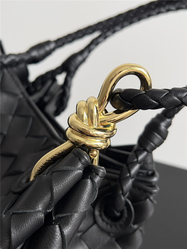Bottega Veneta Small Andiamo Parachute Bag in Black - Image 6