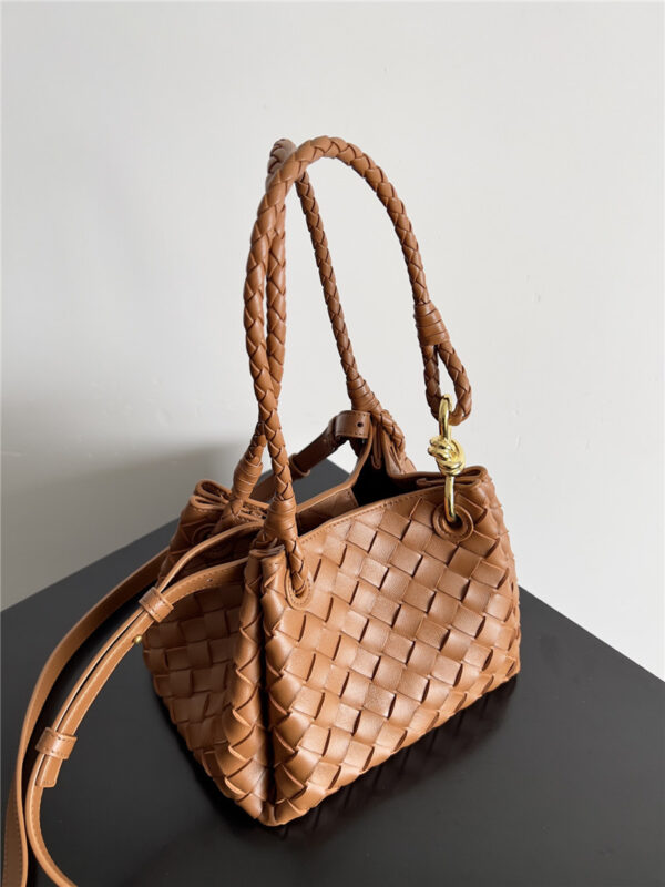 Bottega Veneta Small Andiamo Parachute Bag in Apricot - Image 6