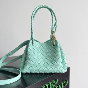Bottega Veneta Small Andiamo Parachute Bag in Blue