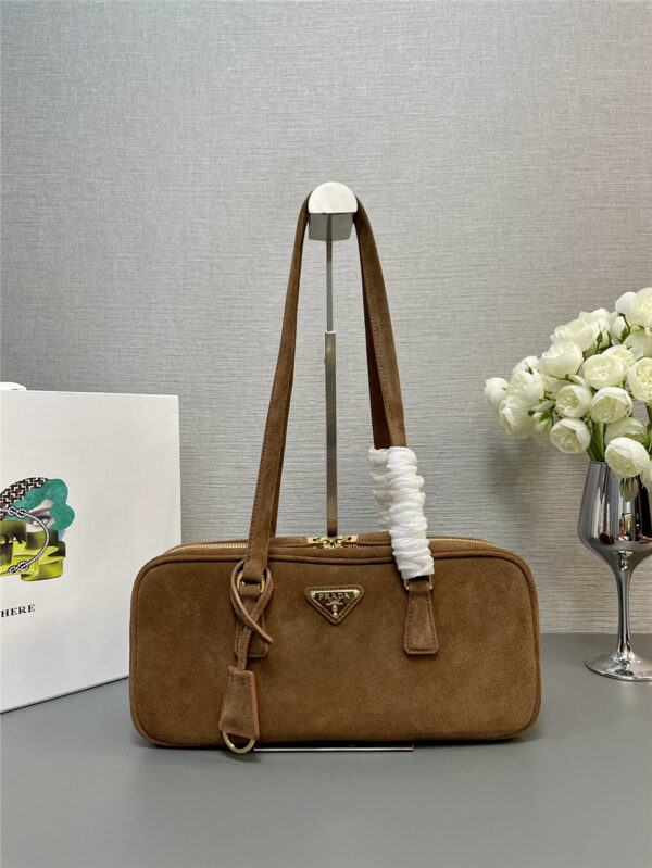 Prada Suede Tote Bag - Image 3
