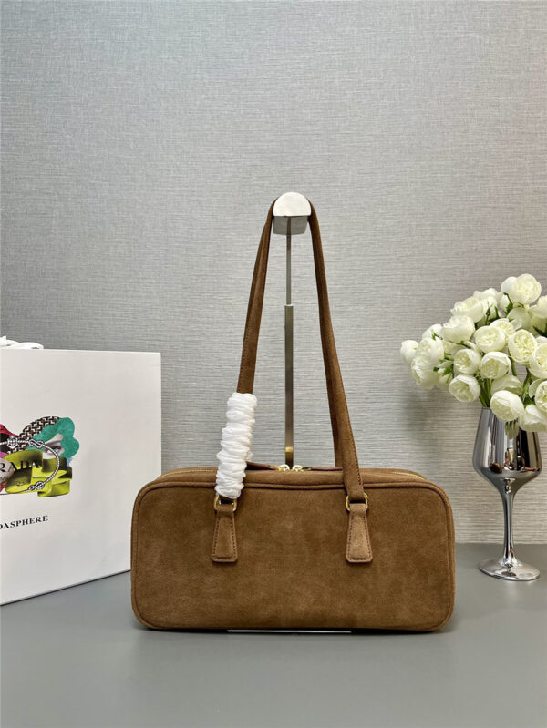 Prada Suede Tote Bag - Image 5