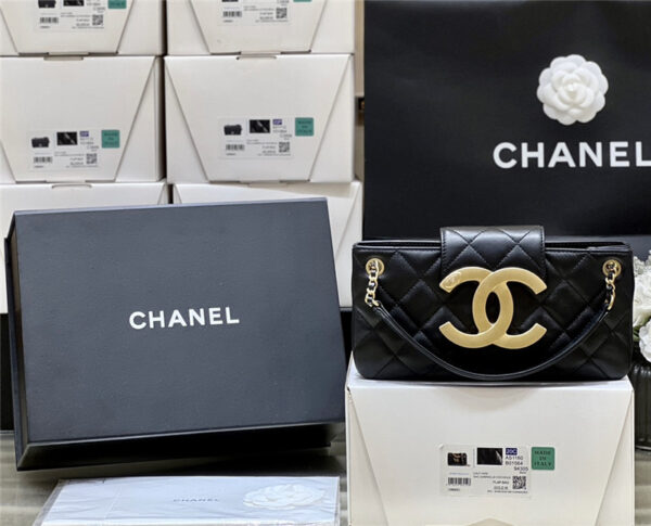 CC logo vintage tote baguette bag - Image 4
