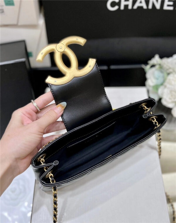CC logo vintage tote baguette bag - Image 6