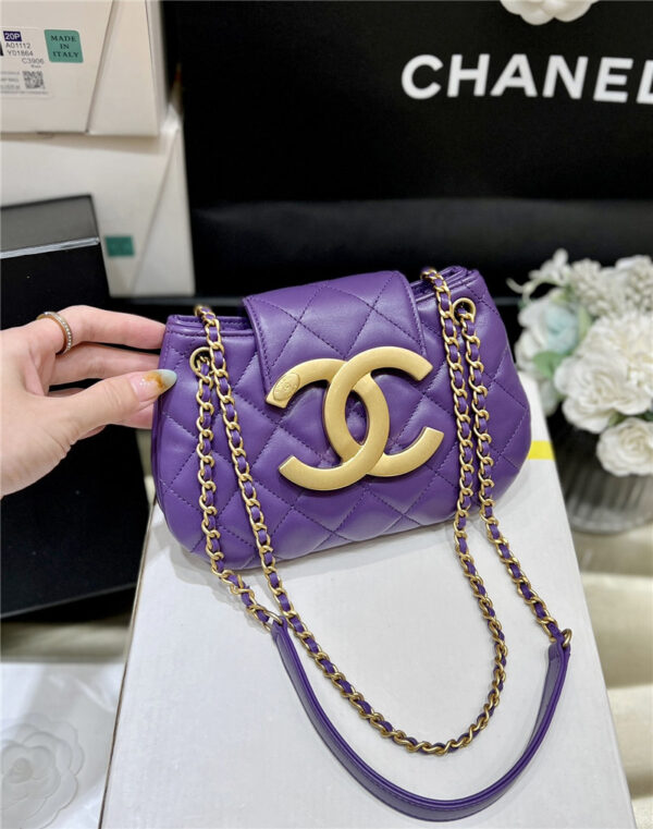 CC CC Logo Messenger Bag Purple