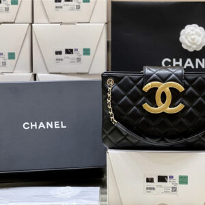 CC logo retro tote shopping bag