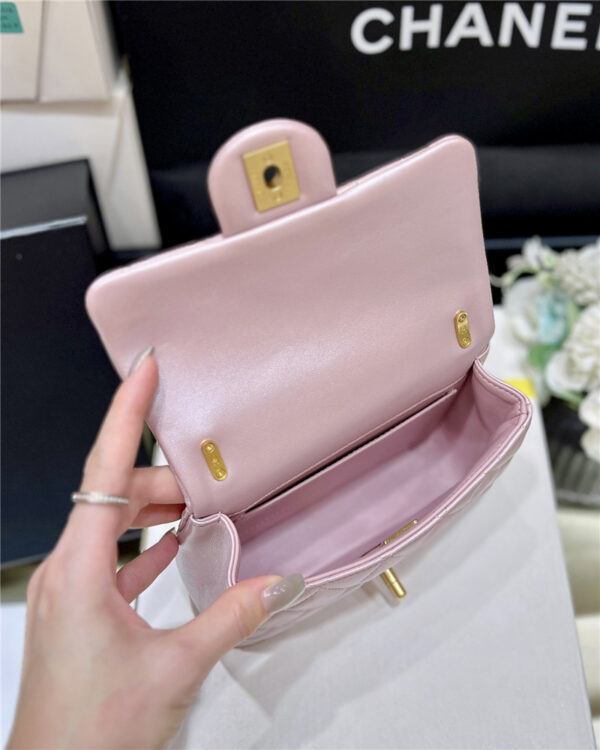 CC Pink Logo Pearl Chain Bag Small - Image 4