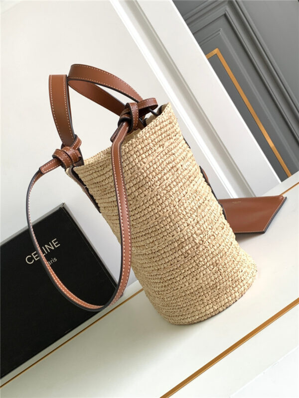 Celine Teen Plant Cowhide Classic Basket Bag Brown - Image 2