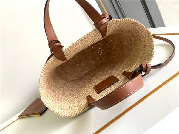 Celine Teen Plant Cowhide Classic Basket Bag Brown - Image 8