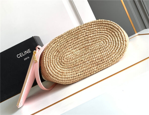 Celine Teen Plant Cowhide Classic Basket Bag Pink - Image 7