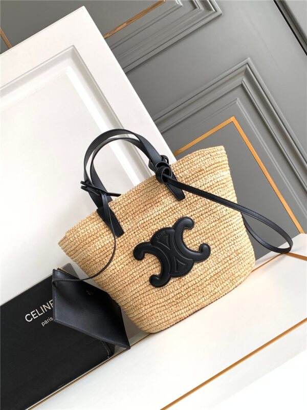 Celine Teen Plant Cowhide Classic Basket Bag - Image 3