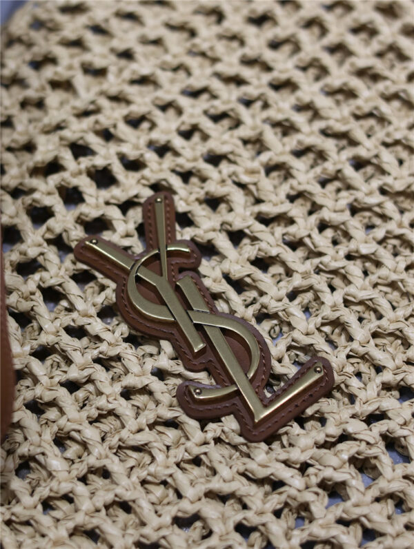 YSL Oxalis Raffia Shoulder Bag - Image 3