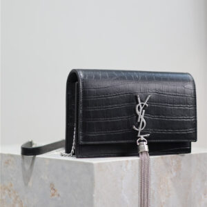 YSL Kate Tassel Bag with Silver Buckle