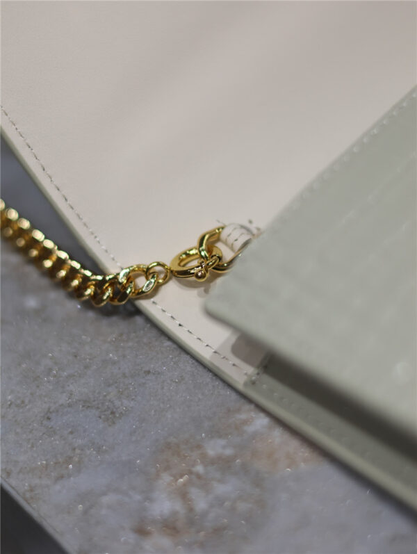 YSL Kate Tassel Chain Bag in White - Image 4