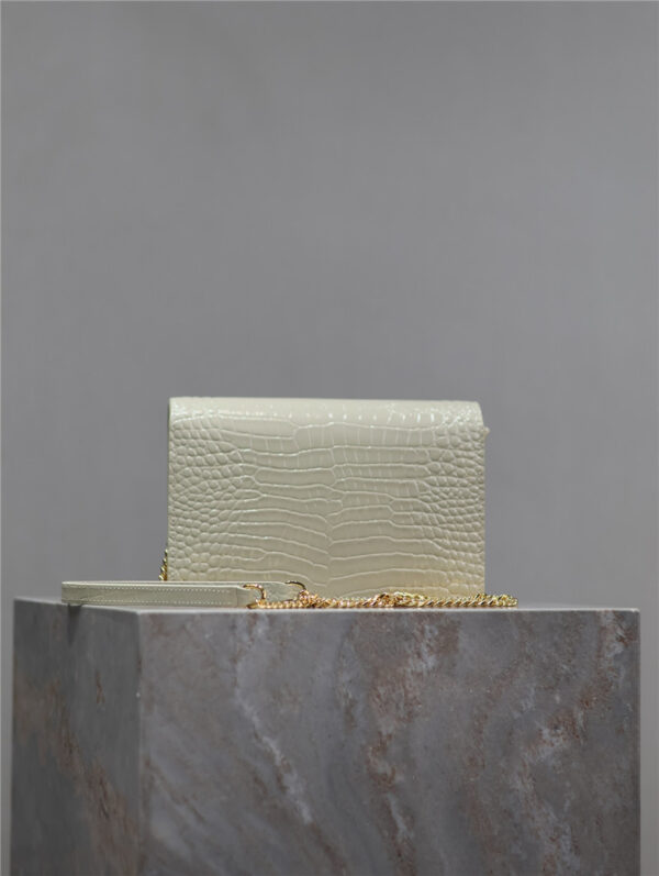 YSL Kate Tassel Chain Bag in White - Image 5