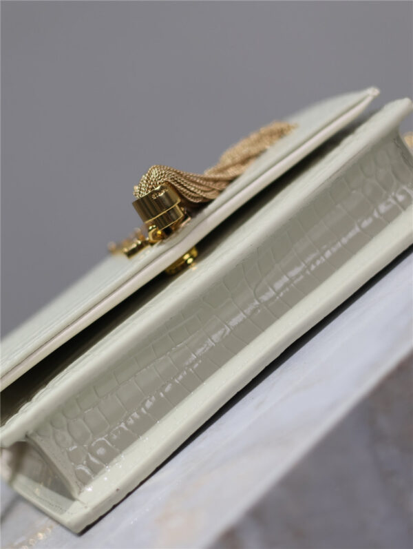 YSL Kate Tassel Chain Bag in White - Image 7