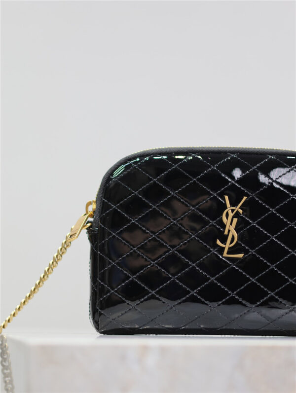 Saint Laurent Patent Leather Gaby Zipped Pouch - Image 5