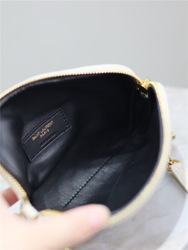 Saint Laurent Gaby Zipped Pouch in White - Image 4
