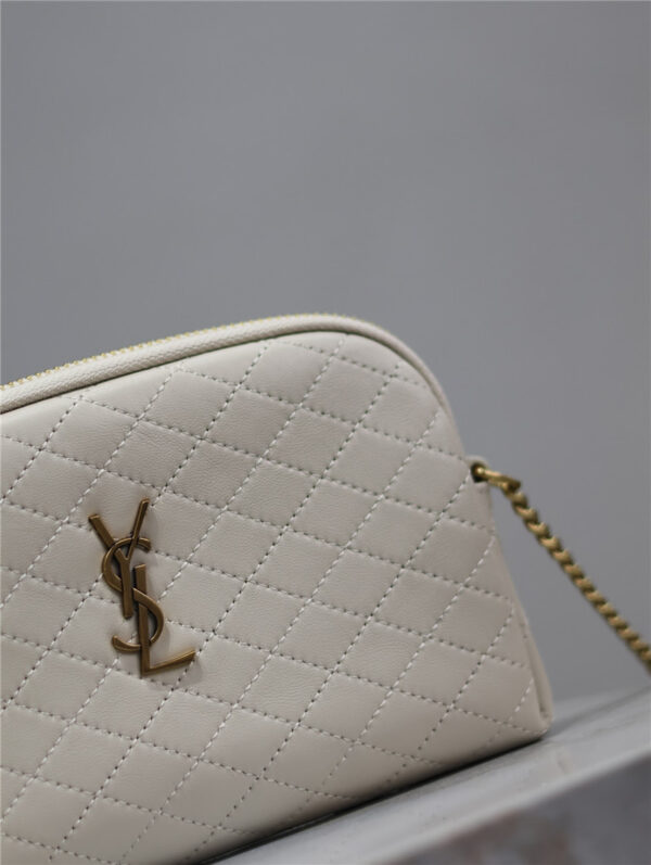 Saint Laurent Gaby Zipped Pouch in White - Image 5