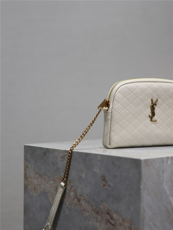 Saint Laurent Gaby Zipped Pouch in White - Image 6
