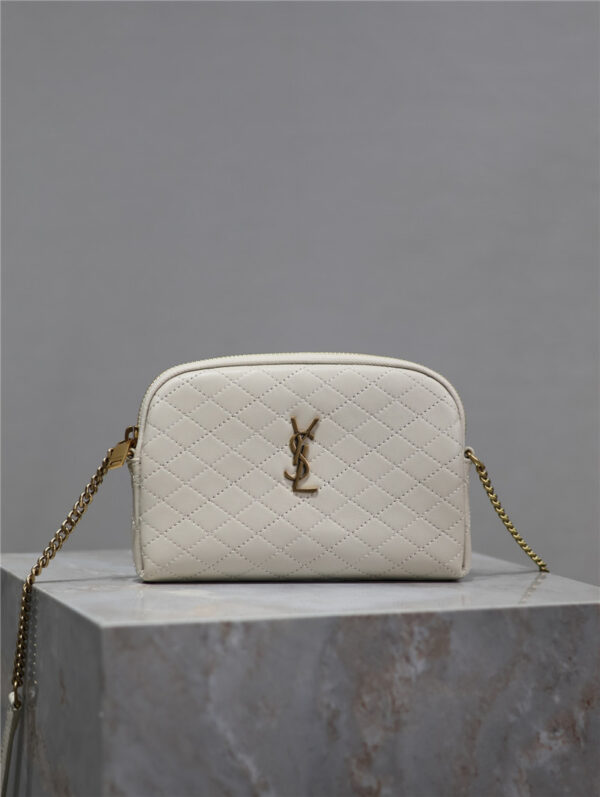 Saint Laurent Gaby Zipped Pouch in White - Image 7