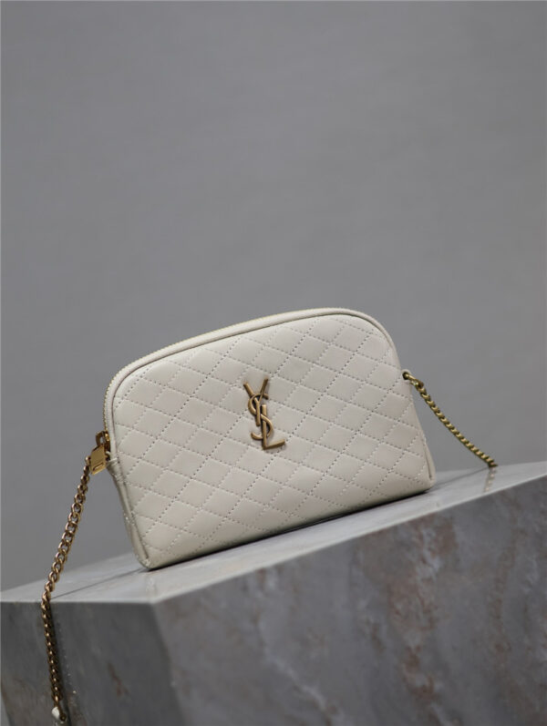 Saint Laurent Gaby Zipped Pouch in White - Image 8
