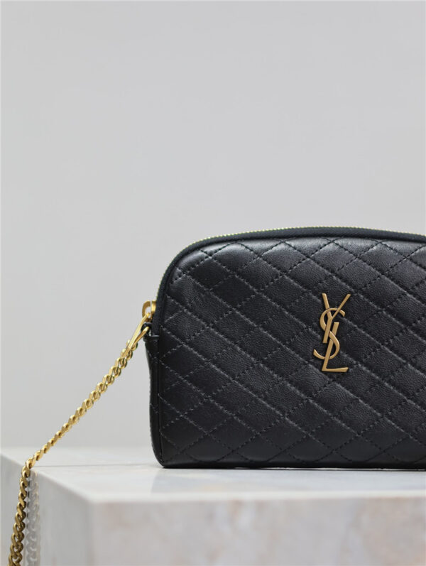 Saint Laurent Gaby Zipped Pouch in Black - Image 3