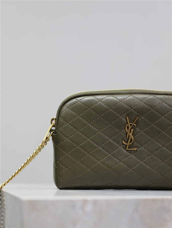 Saint Laurent Gaby Zipped Pouch in Green - Image 3