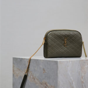 Saint Laurent Gaby Zipped Pouch in Green