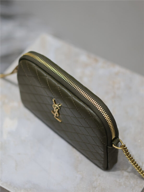 Saint Laurent Gaby Zipped Pouch in Green - Image 7