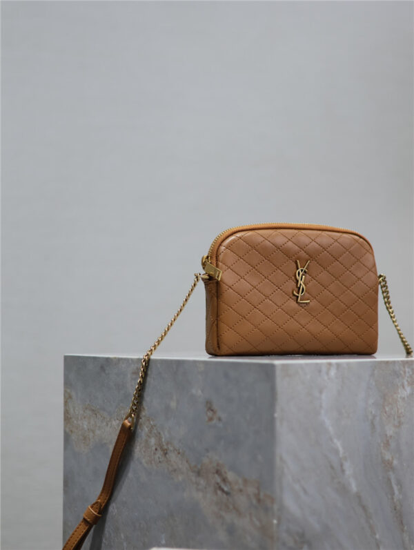 Saint Laurent Gaby Zipped Pouch in Brown - Image 8