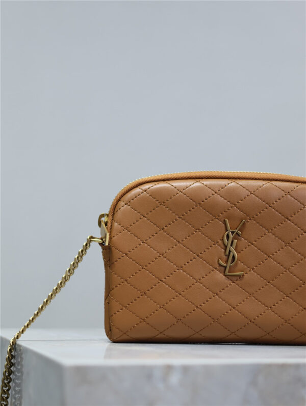 Saint Laurent Gaby Zipped Pouch in Brown - Image 2