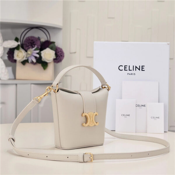 Celine Mini Bucket Bag in Beige - Image 2