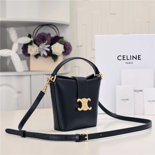 Celine Mini Bucket Bag in Black - Image 4