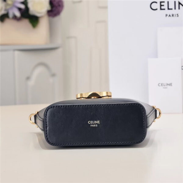 Celine Mini Bucket Bag in Black - Image 7