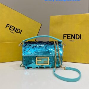 fendi sequins mini baguette bag