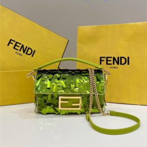 fendi sequins mini baguette bag