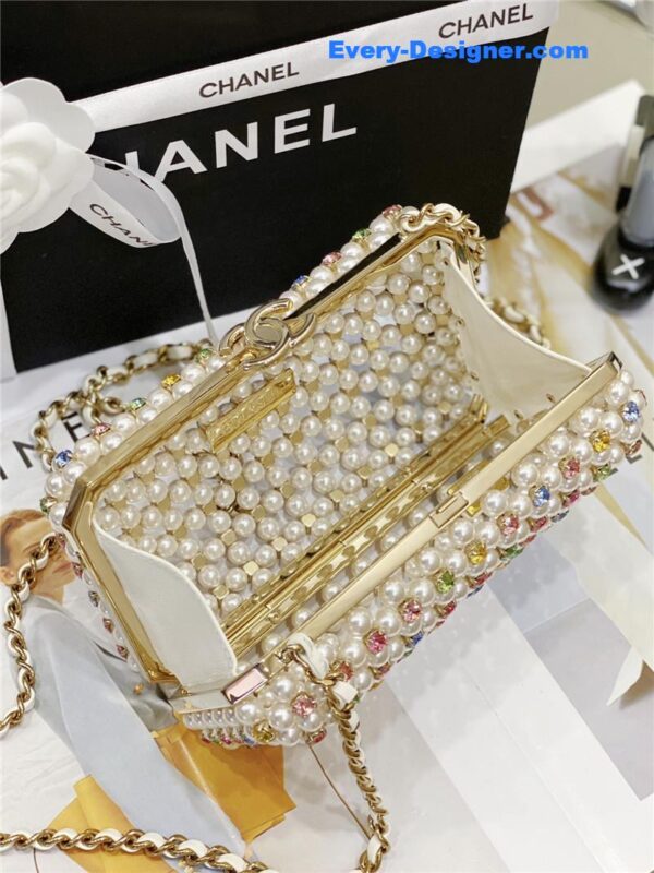 CC glass pearl gem evening bag - Image 3