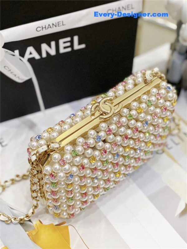 CC glass pearl gem evening bag - Image 4
