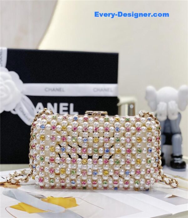 CC glass pearl gem evening bag - Image 5