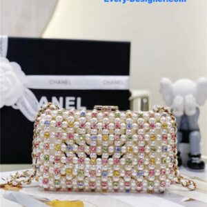 CC glass pearl gem evening bag