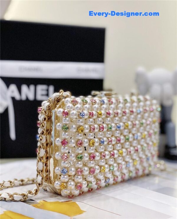 CC glass pearl gem evening bag - Image 7