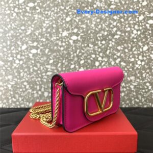 valentino V logo leather bag