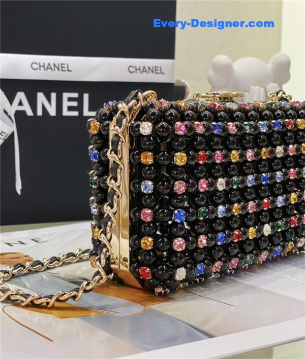 CC glass pearl gem evening bag - Image 2